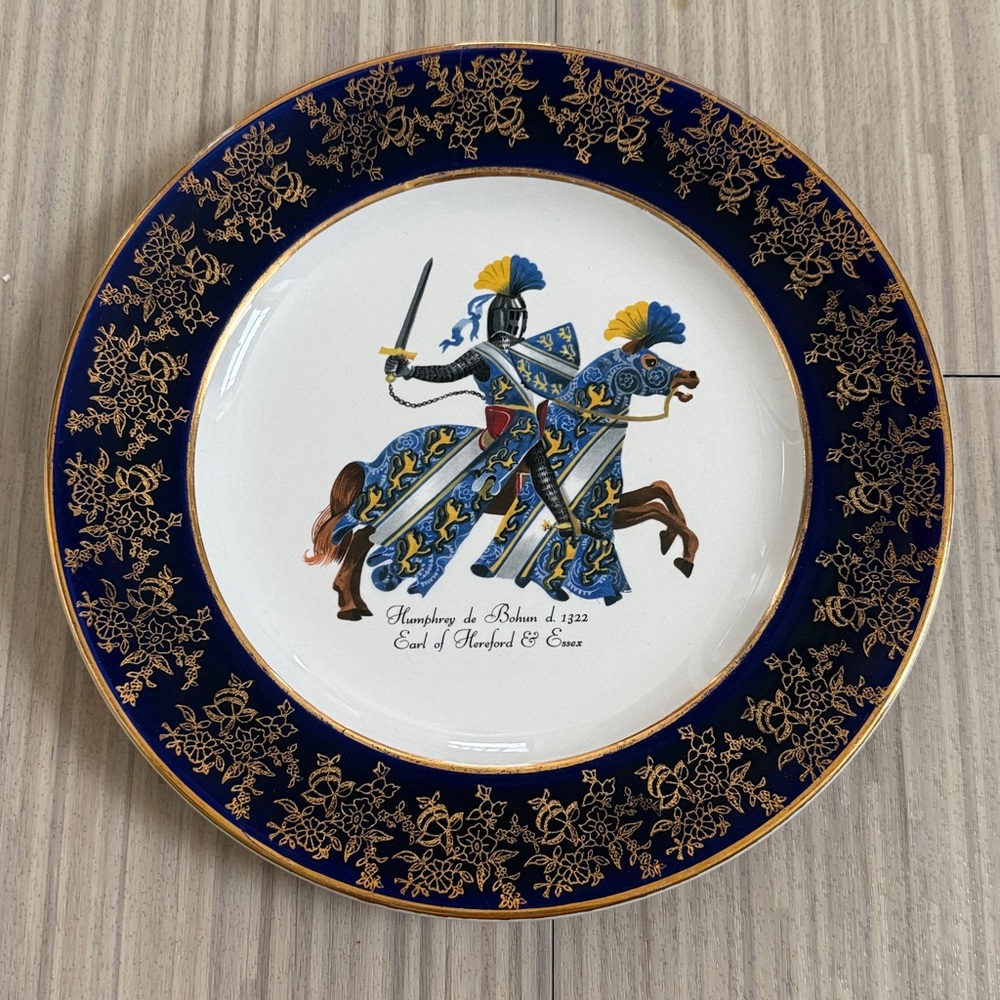 Brooks Brother’s Commissioned Decorative Plate w Humphrey de Bohun